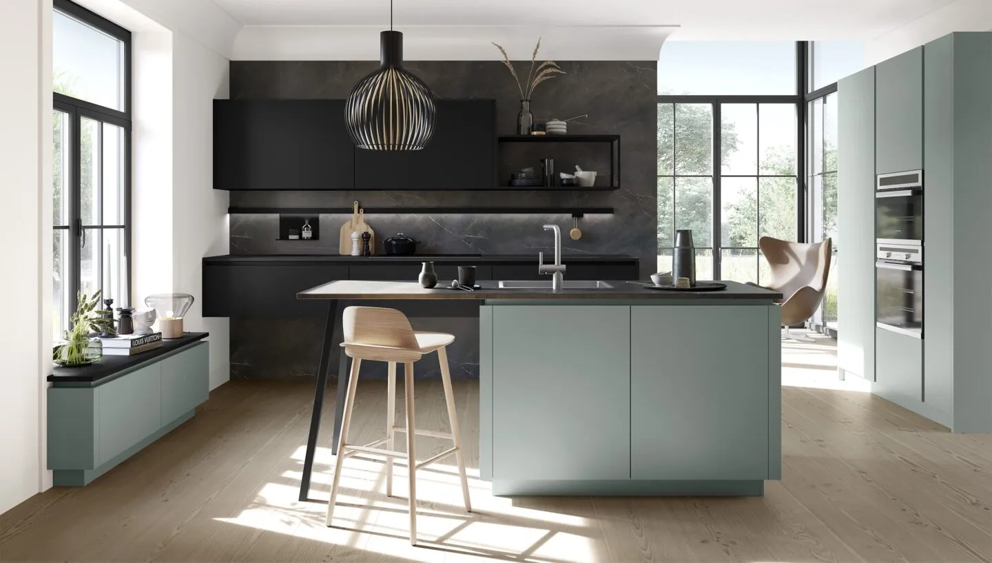 Bild einer Küche in Eukalyptus